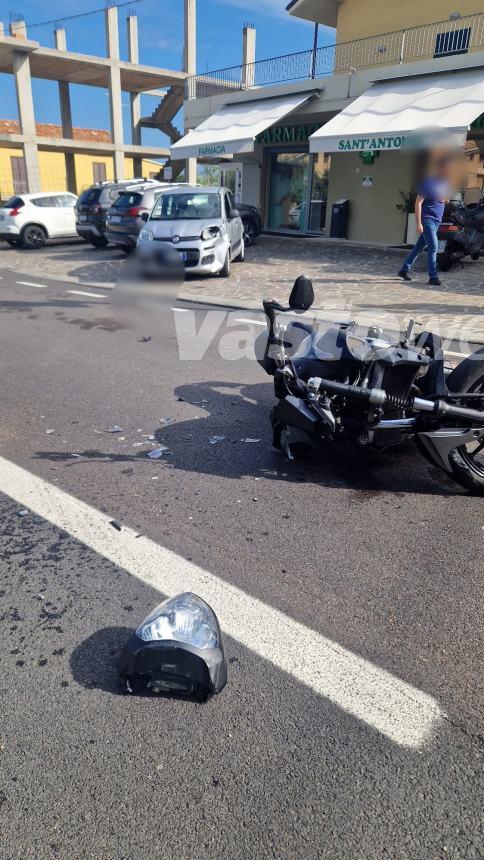 Scontro auto-moto, centauro 20enne trasferito al San Pio