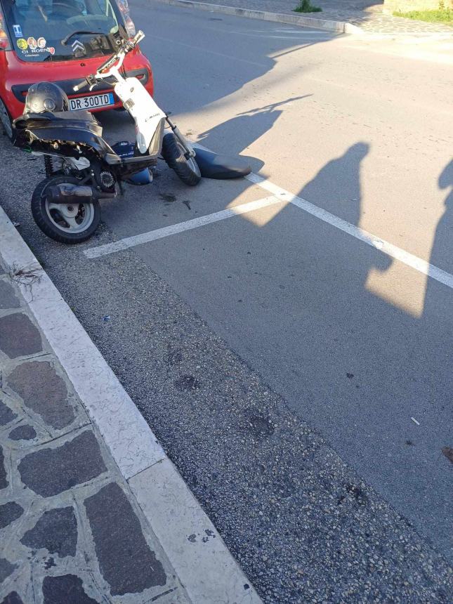 Scontro auto-scooter in Corso Mazzini, giovane trasferito al San Pio