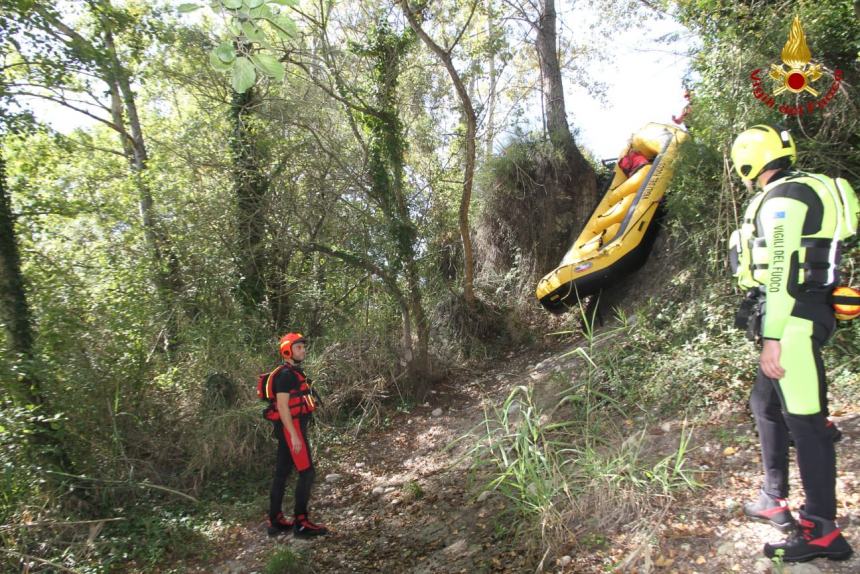 Pericolo alluvioni: esercitazione sul fiume Sangro per 50 vigili del fuoco abruzzesi