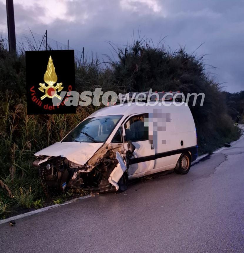 Scontro furgone-suv a Cupello, una donna trasferita al San Pio