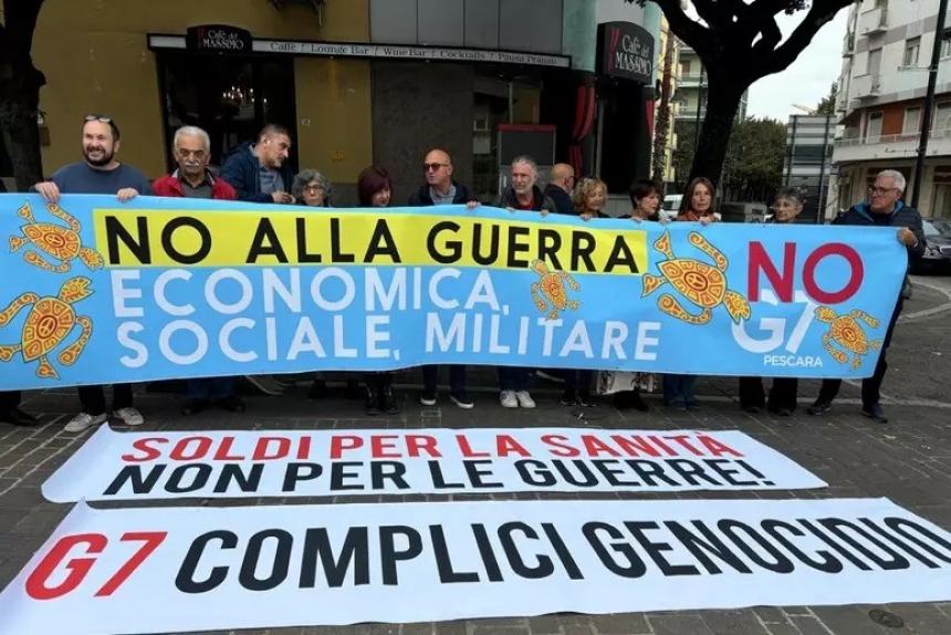 “Soldi per la sanità non per le guerre”, a Pescara corteo per dire no al G7 