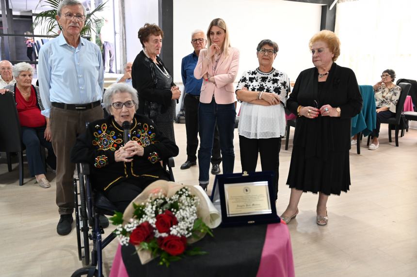 Angela Poli Molino presidente onorario del centro comunale di agregazione "Michele Zaccardi"