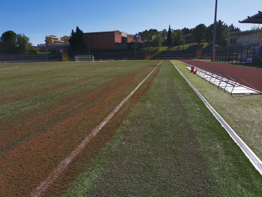 Lavori allo stadio di Montenero