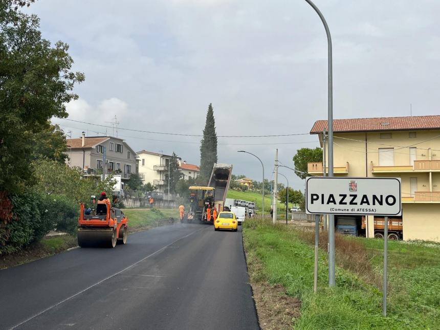 Prosegue ad Atessa il rifacimento delle contrade di San Luca, Piazzano e Monte Marcone