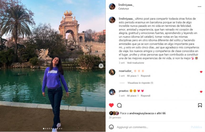 Linda El Assouad del Mattioli di San Salvo in Erasmus a Barcellona: "È stato incredibile" 