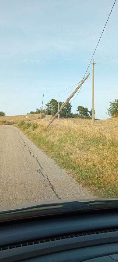 "A Gissi pali telefonici pericolanti e cavi a penzoloni, situazione di potenziale pericolo"