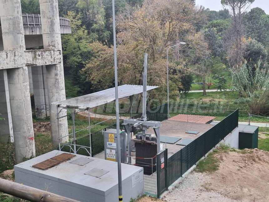 La stazione di sollevamento al parco comunale