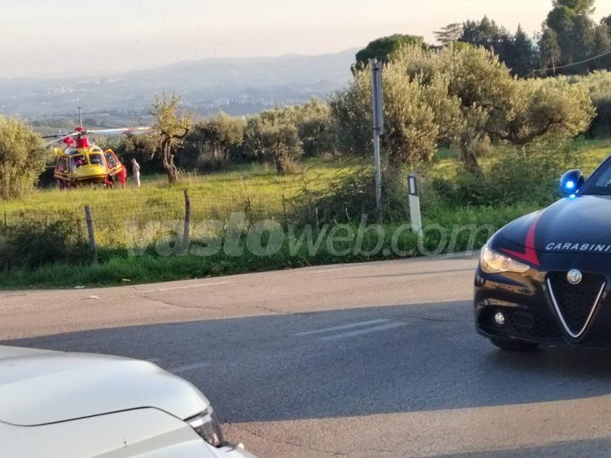 Violento scontro moto-bus tra Vasto e Cupello: 17enne trasferito in codice rosso a Pescara