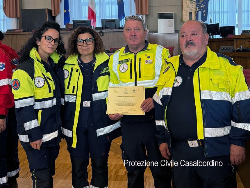 Targa di merito per la protezione civile "Madonna dell’Assunta” di Casalbordino 