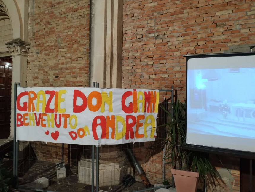 Grande emozione per l'arrivo di don Andrea Manzone nella comunità di Pollutri