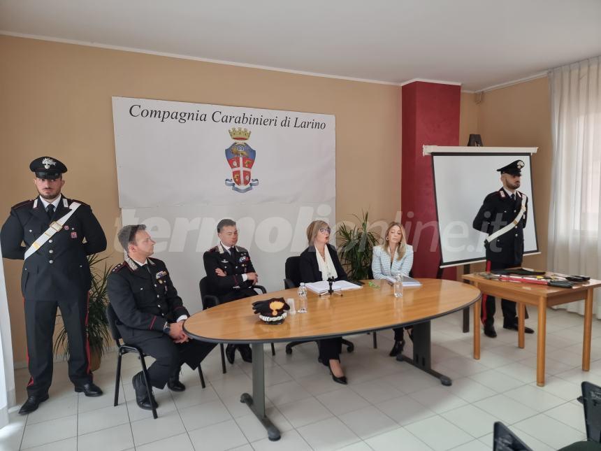 La conferenza stampa a Larino sull'operazione "Champagne"