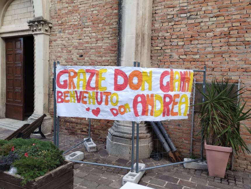 Grande emozione per l'arrivo di don Andrea Manzone nella comunità di Pollutri