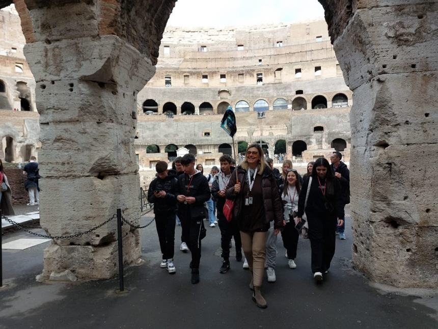 Studenti  del Palizzi di Vasto in visita alla Roma Imperiale