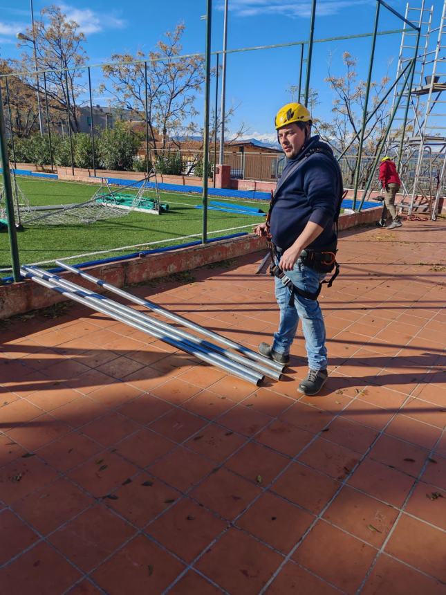 Lavori di sistemazione del campetto Belvedere