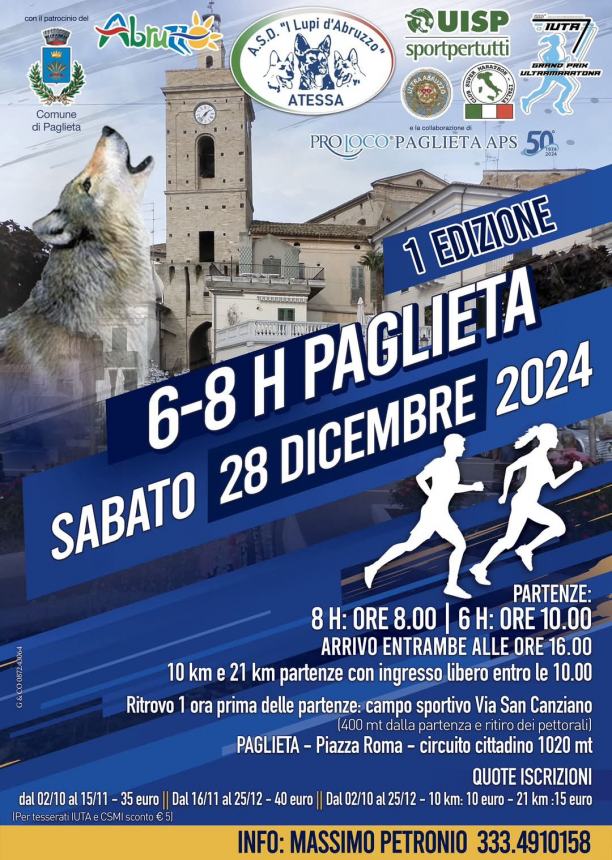 A Paglieta tutto pronto per la 1° edizione dell'Ultramaratona