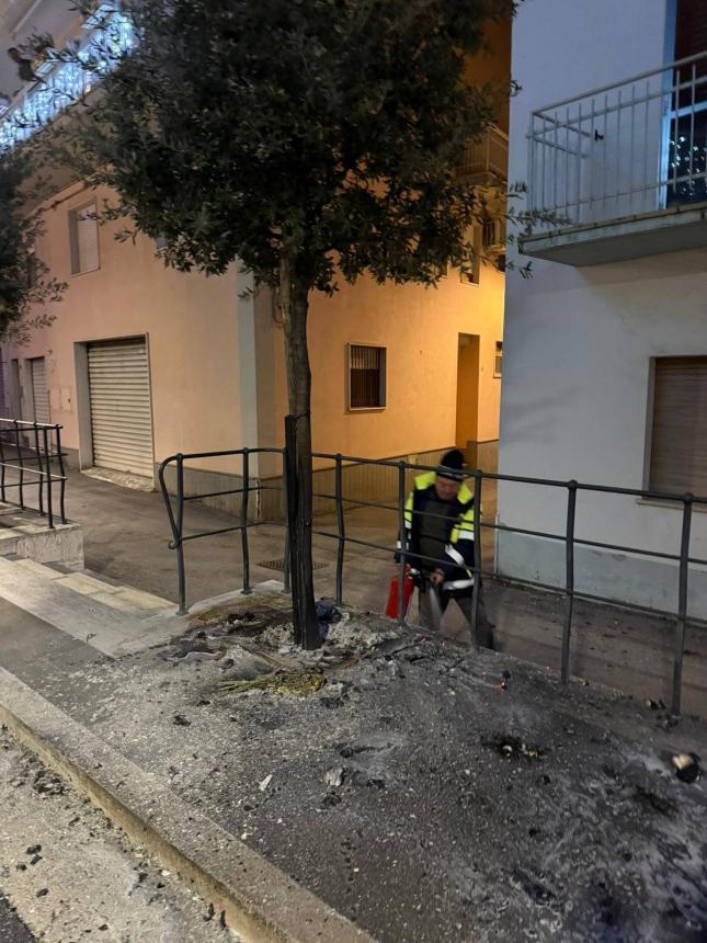 Principio di incendio a Casalbordino, intervento della Protezione civile