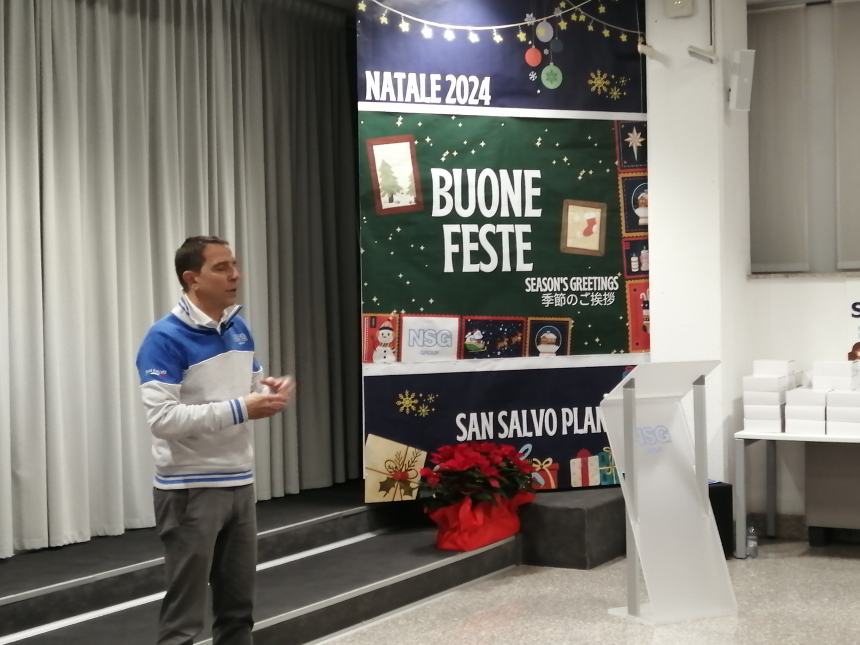 Festa di Natale in Pilkington, Marcovecchio: “Automotive in tempesta ma abbiamo velisti esperti”