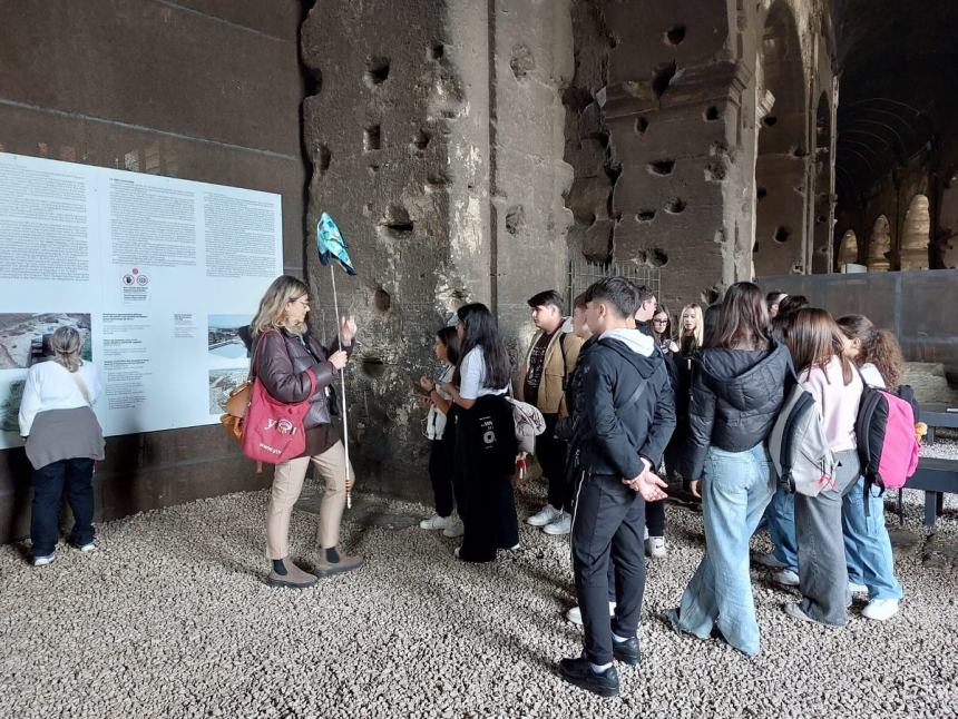 Studenti  del Palizzi di Vasto in visita alla Roma Imperiale