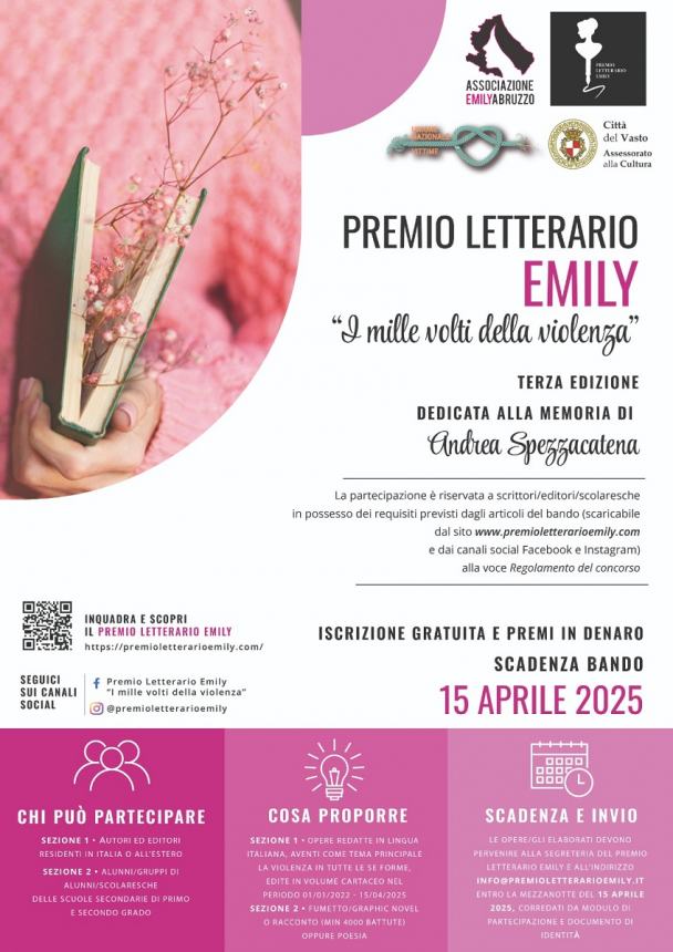 Pubblicato il bando del premio letterario Emily “I mille volti della violenza”