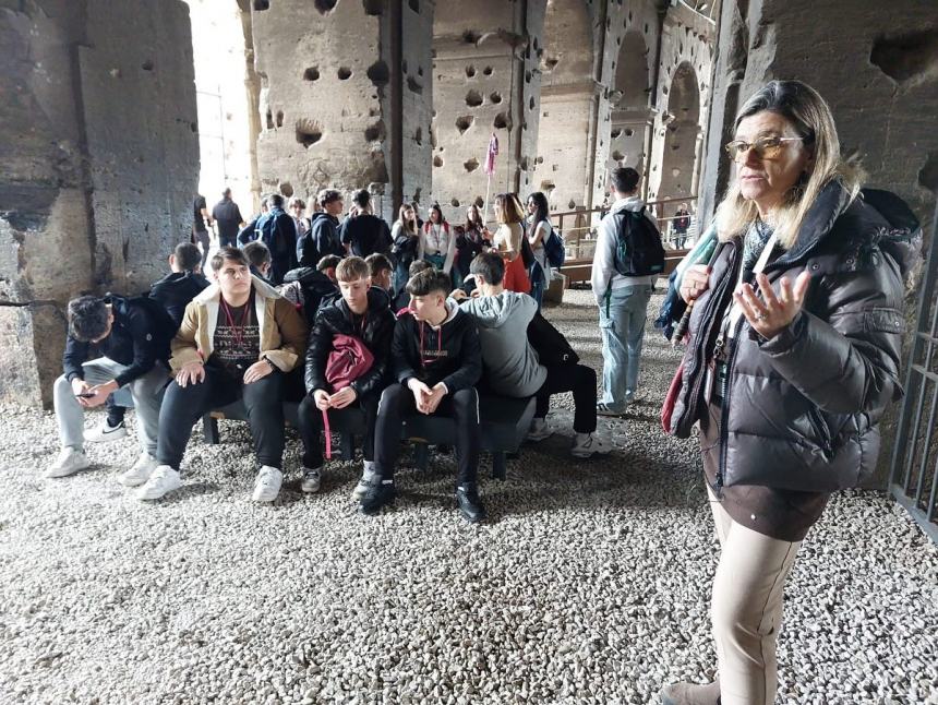 Studenti  del Palizzi di Vasto in visita alla Roma Imperiale