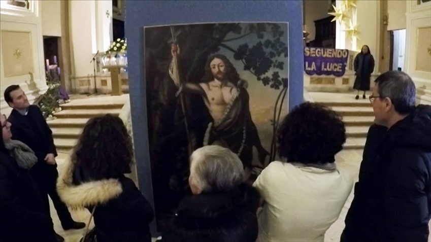 Presentazione della tela "San Giovanni Precursore"