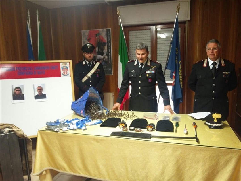 Conferenza  stampa dei carabinieri