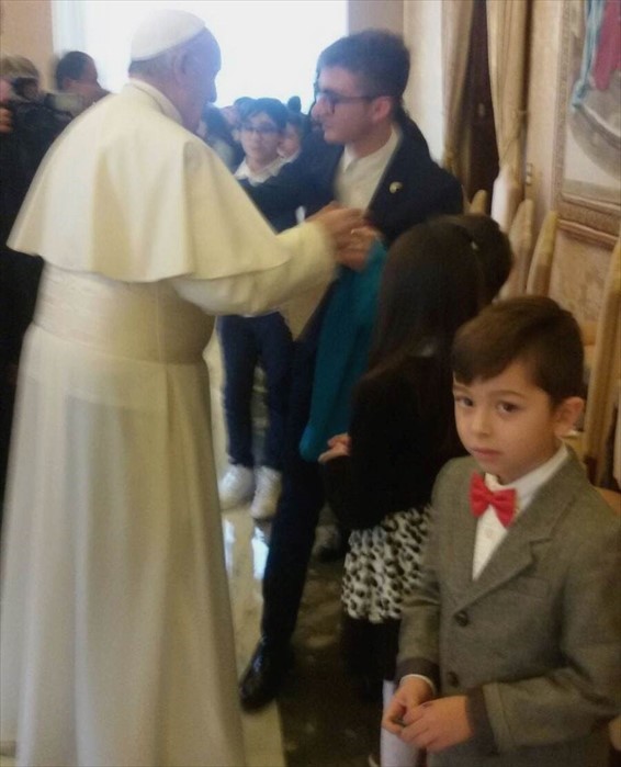 Riccardo Ricciardi incontra il Papa per gli auguri di Natale