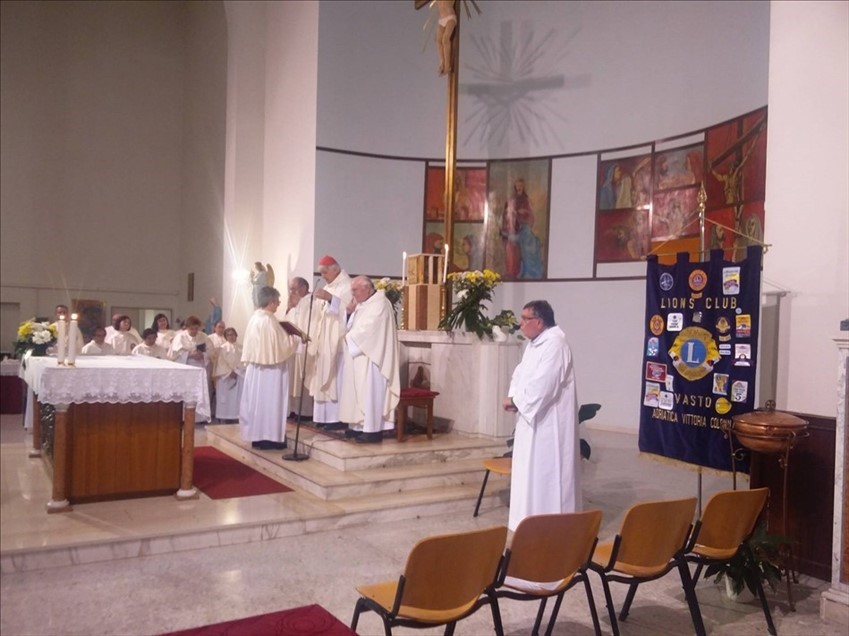 Chiesa San Lorenzo, cerimonia donazione "Il Cenacolo" di Cesare Giuliani