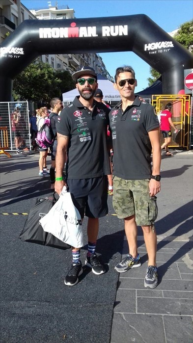 I vastesi Marco Greco e Gianluca Giancristofaro all'Ironman di Pescara