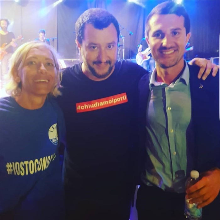 Alessandra Cappa e Francesco Tascione con Salvini