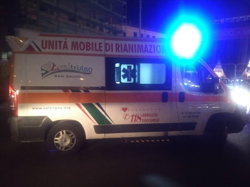 Arrivo ambulanza Valtrigno