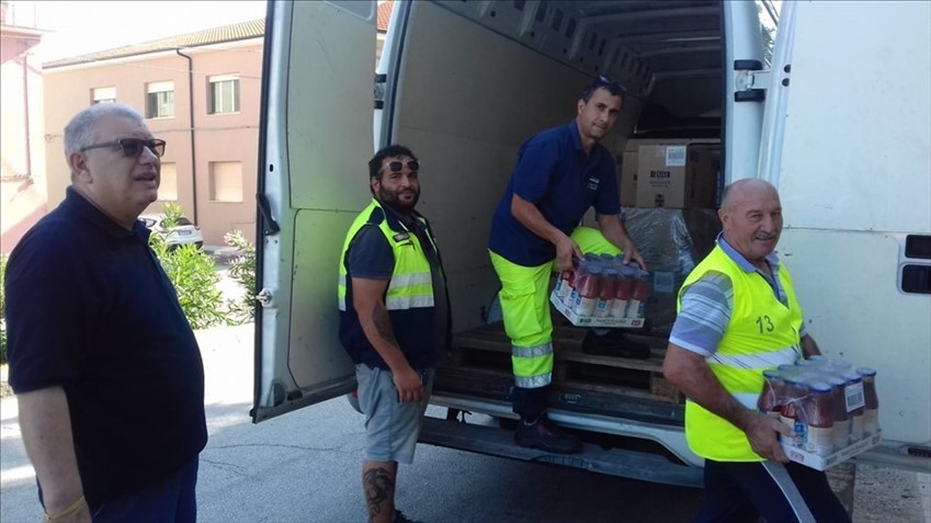 Terremoto in Molise, la Valtrigno consegna viveri per gli sfollati