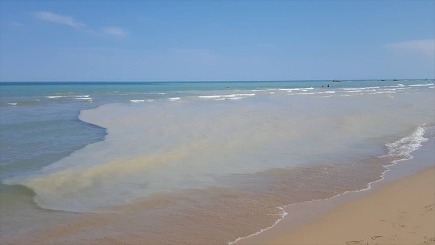 Acqua del mare dal colore insolito tra Vasto e San Salvo: "Si facciano rilievi"
