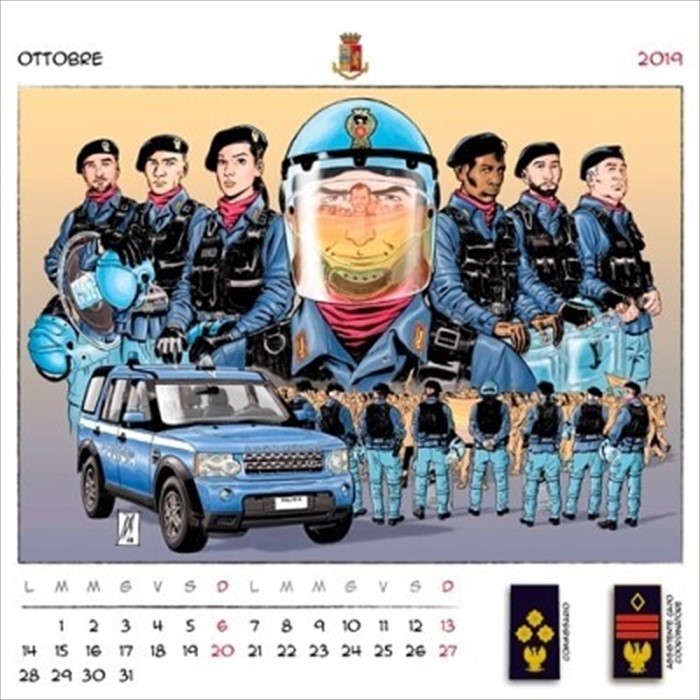 Presentato il calendario della Polizia di Stato 2019