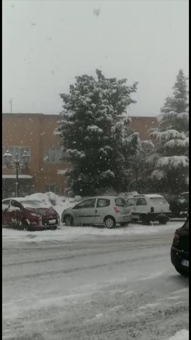 Questa mattina neve a Castiglione Messer Marino