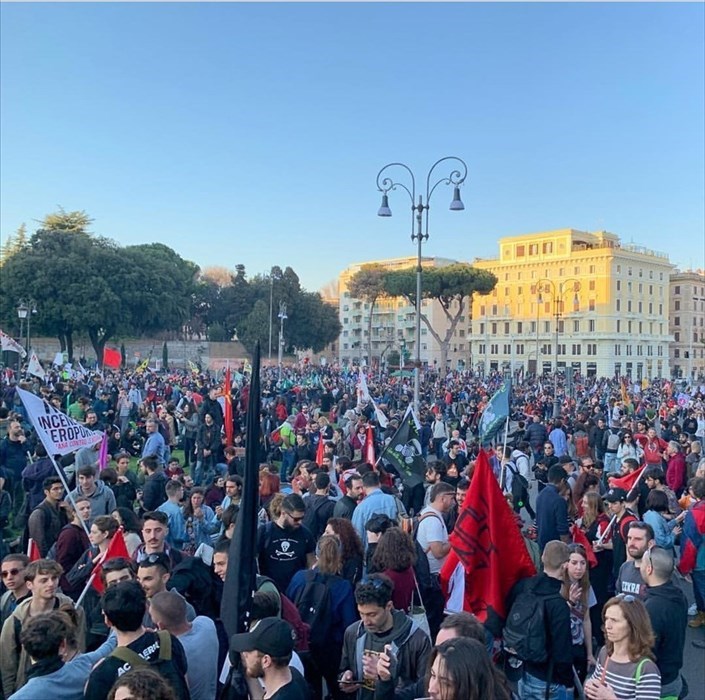La manifestazione di Roma