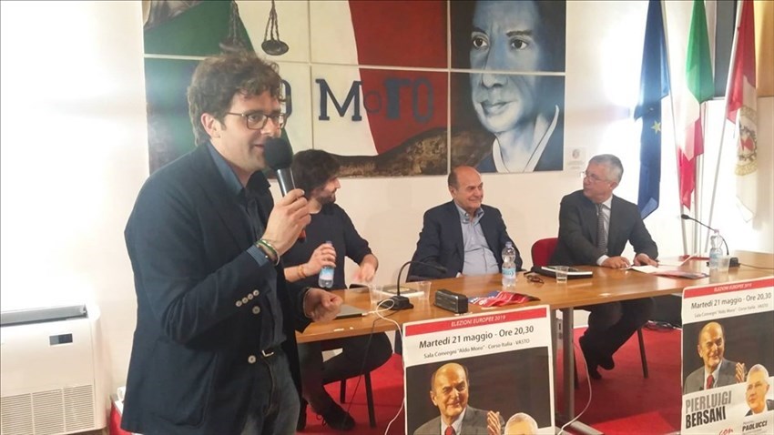 Massimo Paolucci e  Pier Luigi Bersani a Vasto