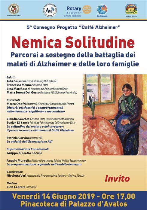 "Nemica solitudine", venerdì il quinto convegno del Rotary sull'Alzheimer