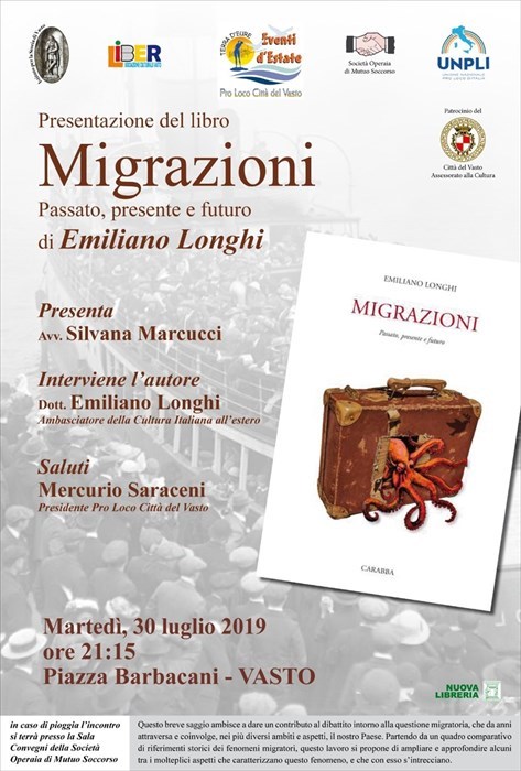 Migrazioni', martedì la presentazione del saggio di Emiliano Longhi