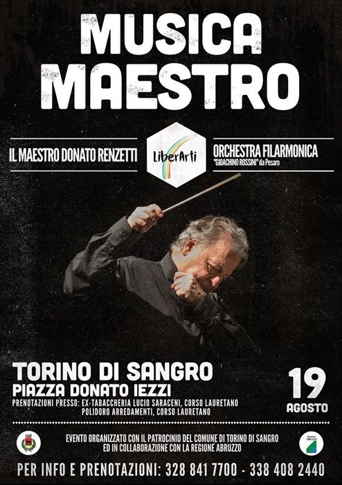 A Torino di Sangro “Musica Maestro”, ecco il programma dell’evento