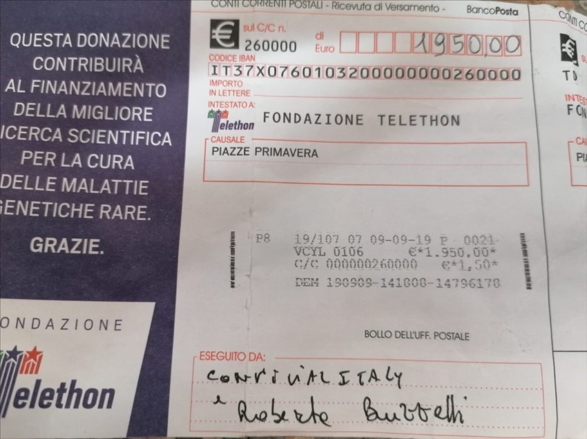 Morte Roberto Buzzelli, raccolti quasi 2 mila euro da destinare a Telethon