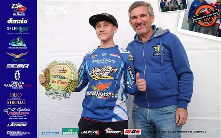 A 12 anni Andrea De Luca trionfa nel campionato campano '85 di motocross