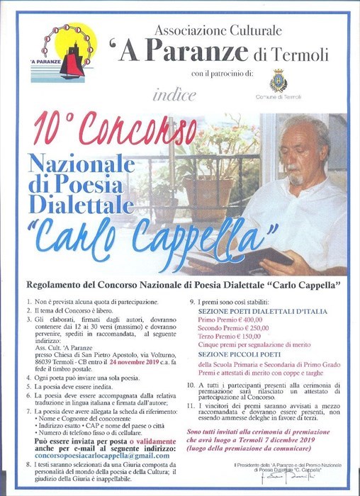 Dieci anni di poesia dialettale: il concorso nazionale dedicato a Carlo Cappella