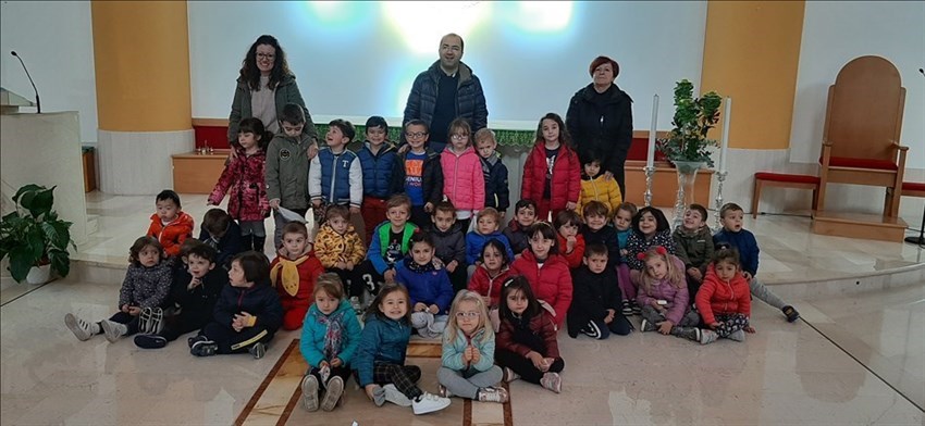 I bambini in visita alla chiesa di San Marco Evangelista