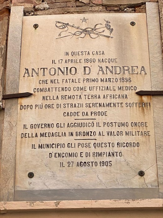 C'era una volta la targa del Palazzo D'Andrea