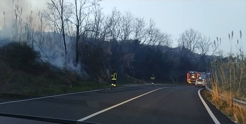 Incendio in località Sant'Antonio, intervengono i Vigili del fuoco