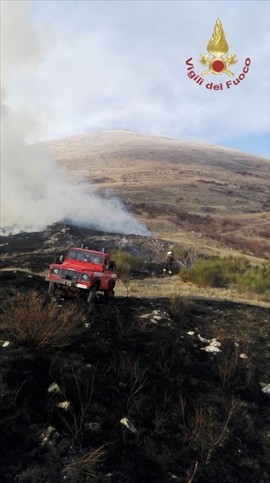Incendio sul Monte Sant'Onofrio