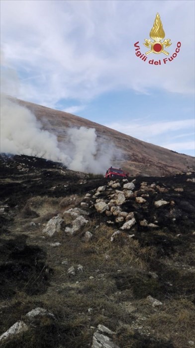 Incendio sul Monte Sant'Onofrio