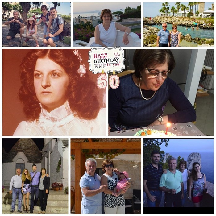 Un augurio speciale per i 60 anni ad Antonietta dalla sua famiglia