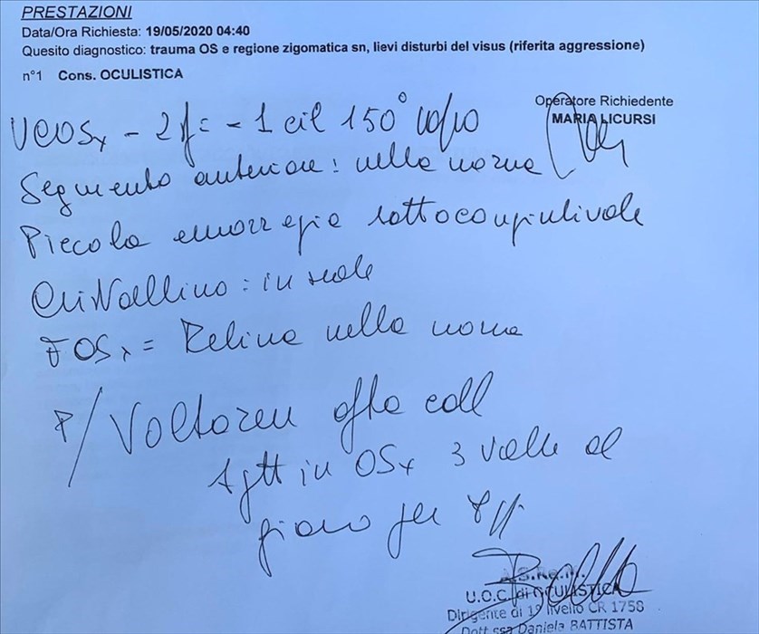 Sui fatti della Piazzetta, l'avvocato Cilli replica mostrando i referti medici